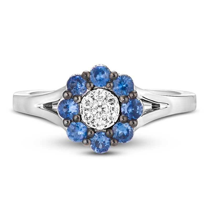 Le Vian Diamond & Sapphire Ring 1/20 ct tw Diamonds Vanilla Gold Plated