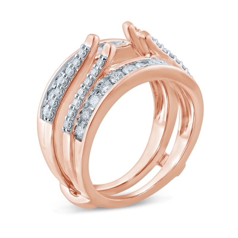 Diamond Enhancer Ring 1 ct tw Round-cut Rose Gold Plated