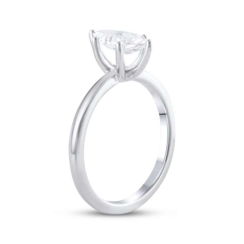 Lab-Created Diamonds by Marquise-Cut Solitaire Engagement Ring 1 ct tw White Gold Plated
