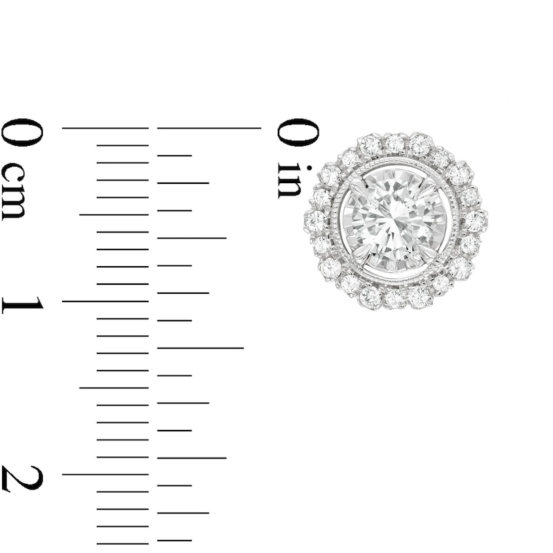 Diamond Stud Earrings 1 ct tw Round-cut White Gold Plated