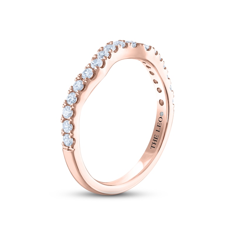 THE LEO Diamond Wedding Band 3/8 ct tw Round-cut Rose Gold Plated