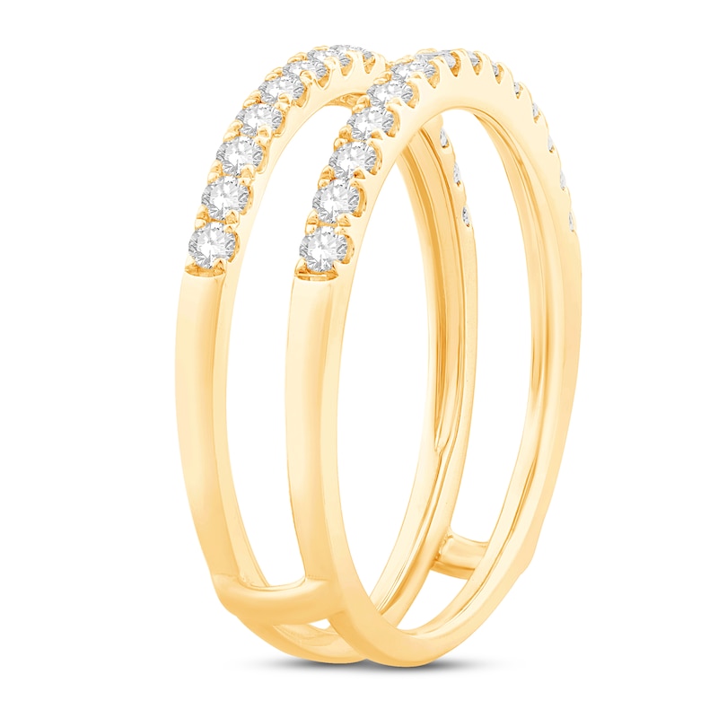Diamond Enhancer Ring 1/2 ct tw Round-cut Yellow Gold Plated