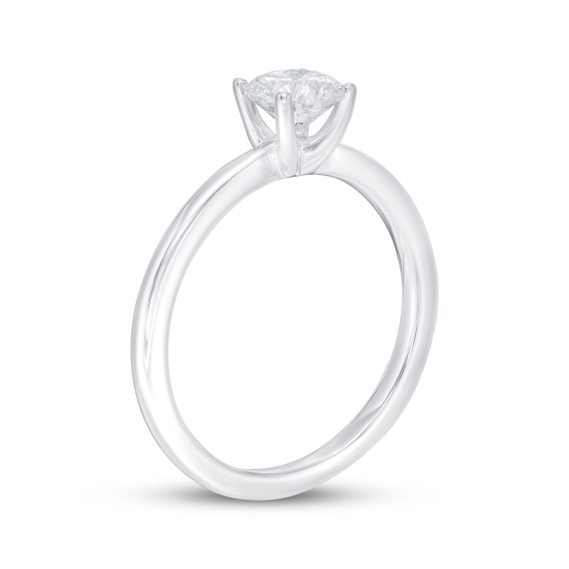 Lab-Created Diamonds by Solitaire Engagement Ring 3/4 ct tw White Gold Plated