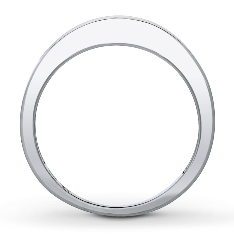 Diamond Anniversary Band 1/2 ct tw Princess-cut White Gold Plated