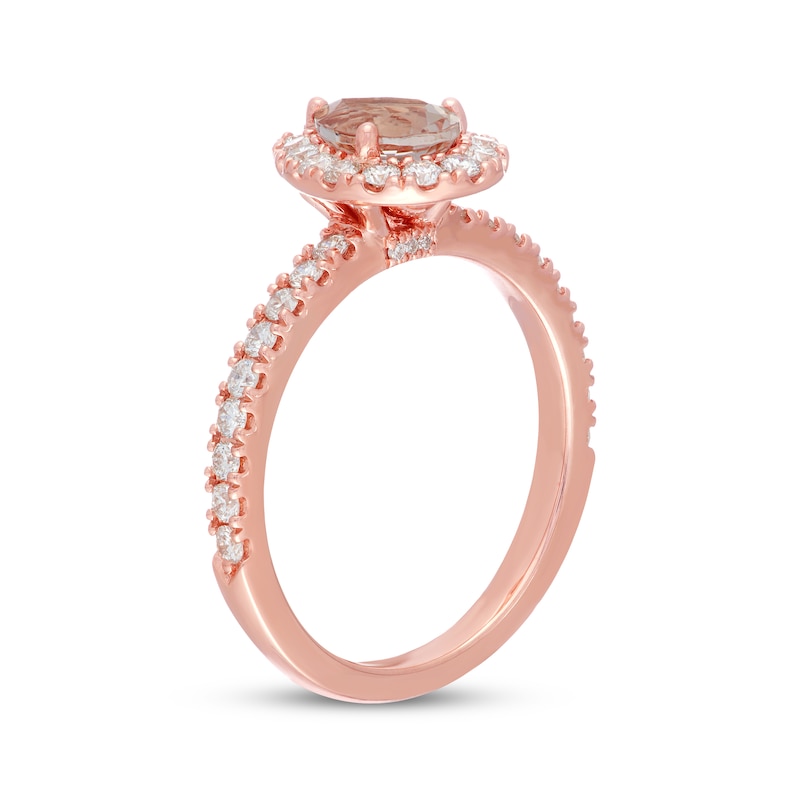 Neil Lane Diamond Engagement Ring 5/8 ct tw Pear & Round Rose Gold Plated