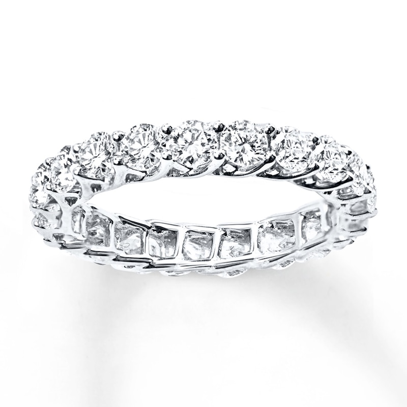 Diamond Eternity Ring 2 ct tw Round-cut White Gold Plated