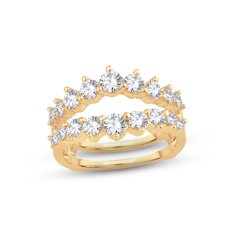 Diamond Enhancer Ring 1-1/2 ct tw Round-cut Yellow Gold Plated