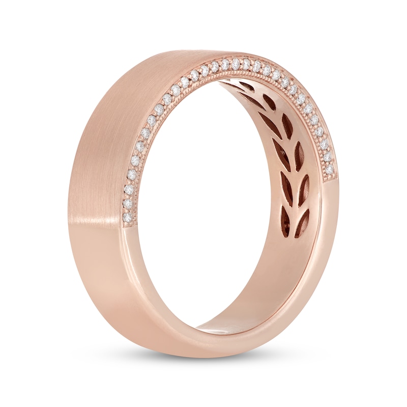 Neil Lane Men's Diamond Wedding Band 1/5 ct tw Rose Gold Plated