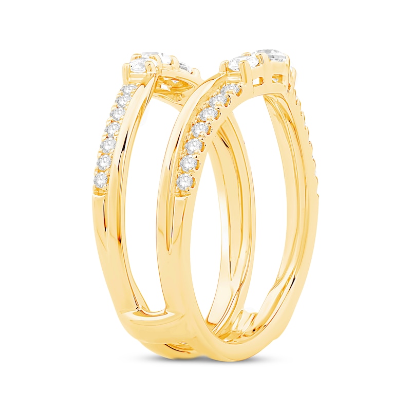 Diamond Enhancer Ring 5/8 ct tw Yellow Gold Plated