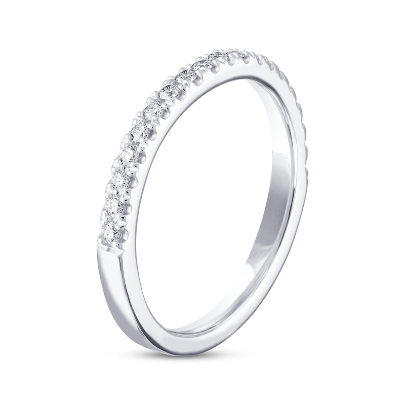 THE LEO Diamond Wedding Band 1/4 ct tw Round-cut White Gold Plated
