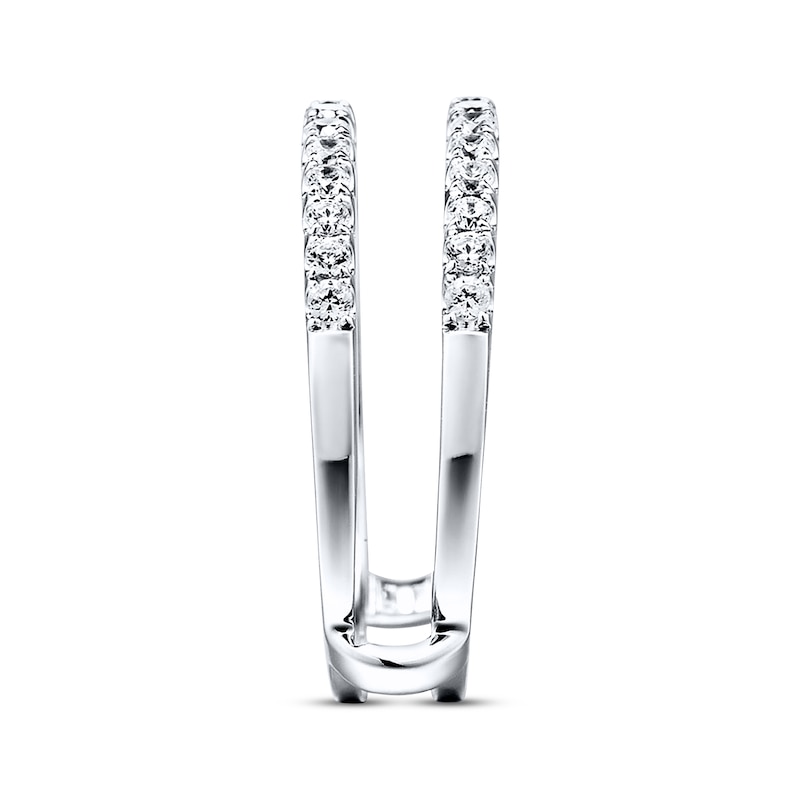 Diamond Enhancer Ring 1/2 ct tw Round-cut White Gold Plated