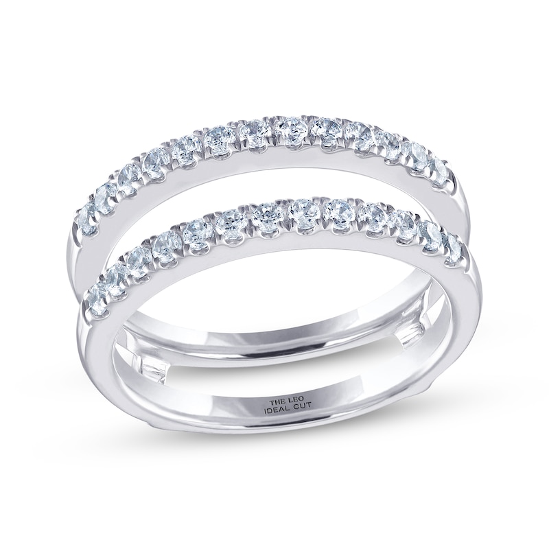 THE LEO Ideal Cut Diamond Enhancer Band 1/2 ct tw White Gold Plated
