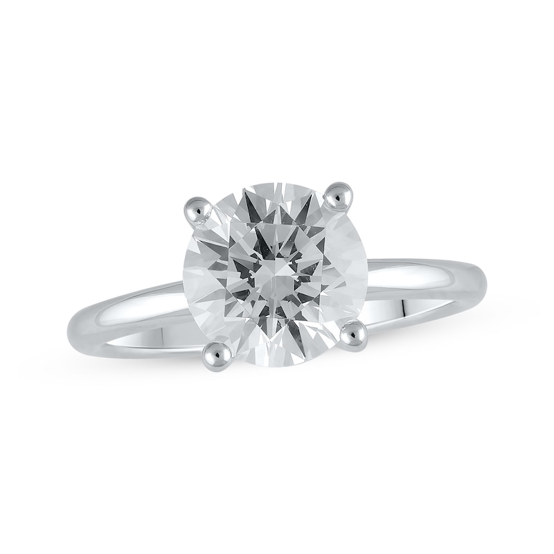 Lab-Created Diamonds by Solitaire Engagement Ring 2-1/2 ct tw White Gold Plated