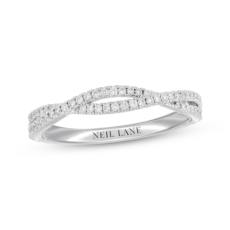 Neil Lane Diamond Wedding Band 1/4 ct tw Round-cut White Gold Plated