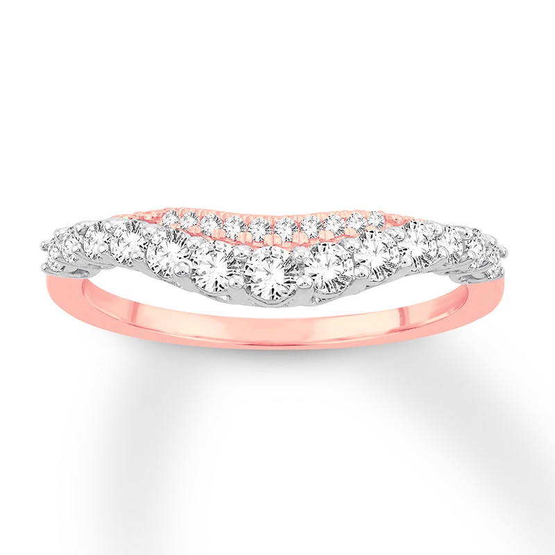 Diamond Anniversary Band 1/2 ct tw Round-cut Rose Gold Plated