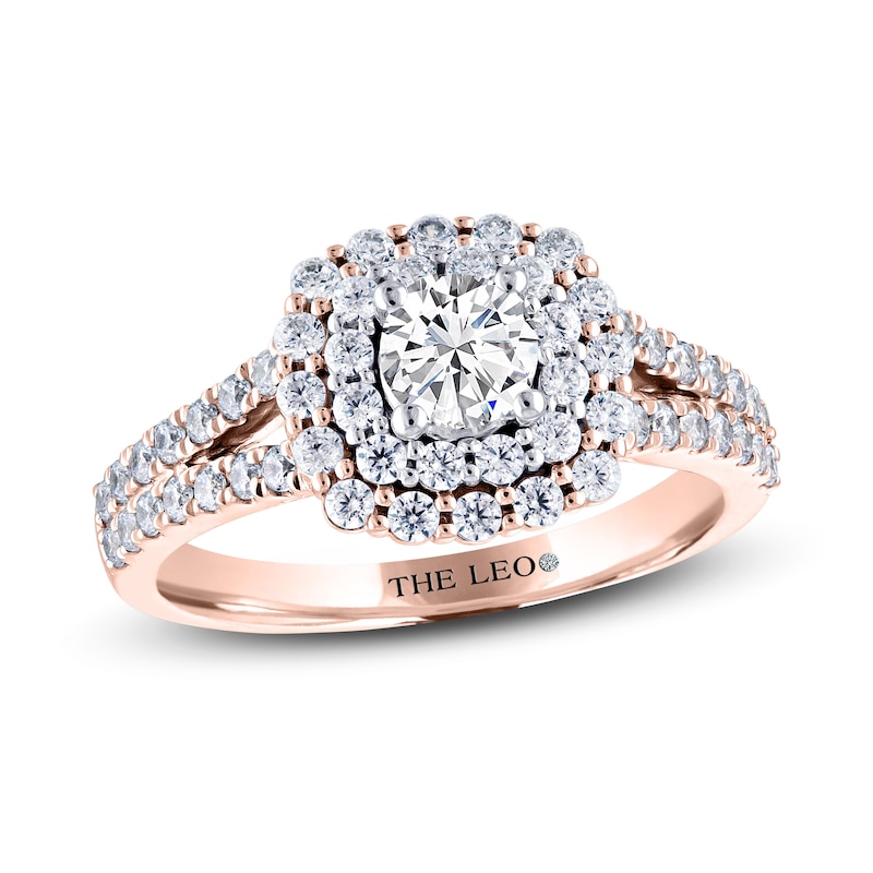 THE LEO Diamond Engagement Ring 1 ct tw Round-cut Two-Tone Gold Plated