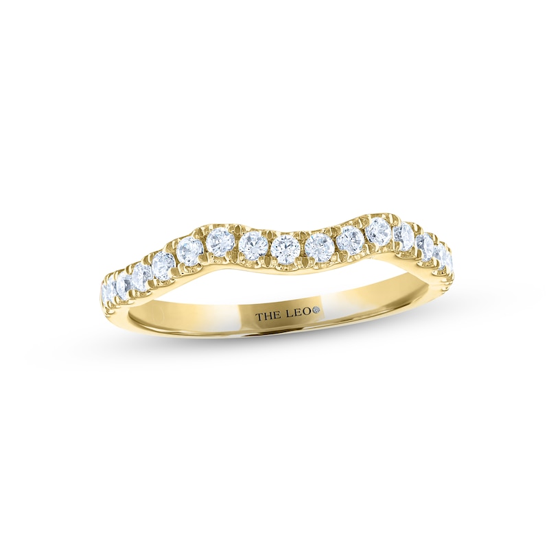 THE LEO Diamond Wedding Band 3/8 ct tw Round-cut Yellow Gold Plated