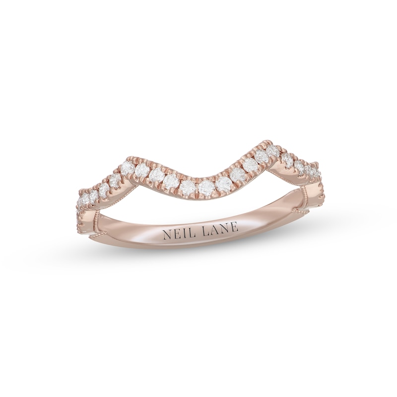 Neil Lane Diamond Wedding Band 1/3 ct tw Rose Gold Plated