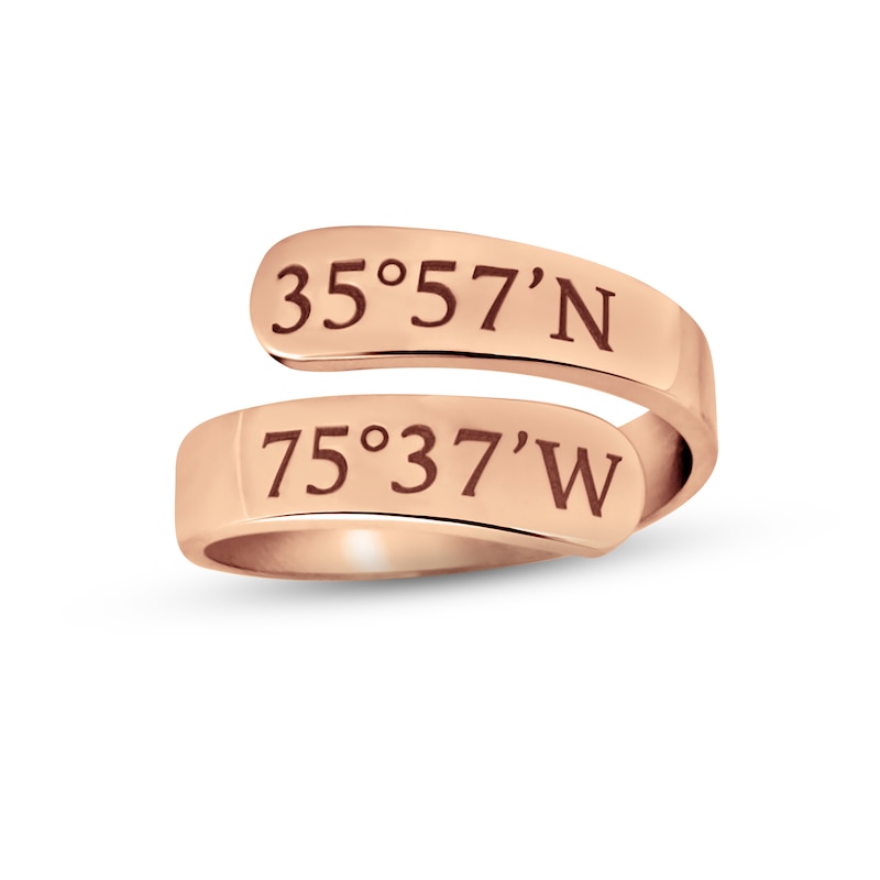Coordinates Wrap Ring Rose Gold Plated