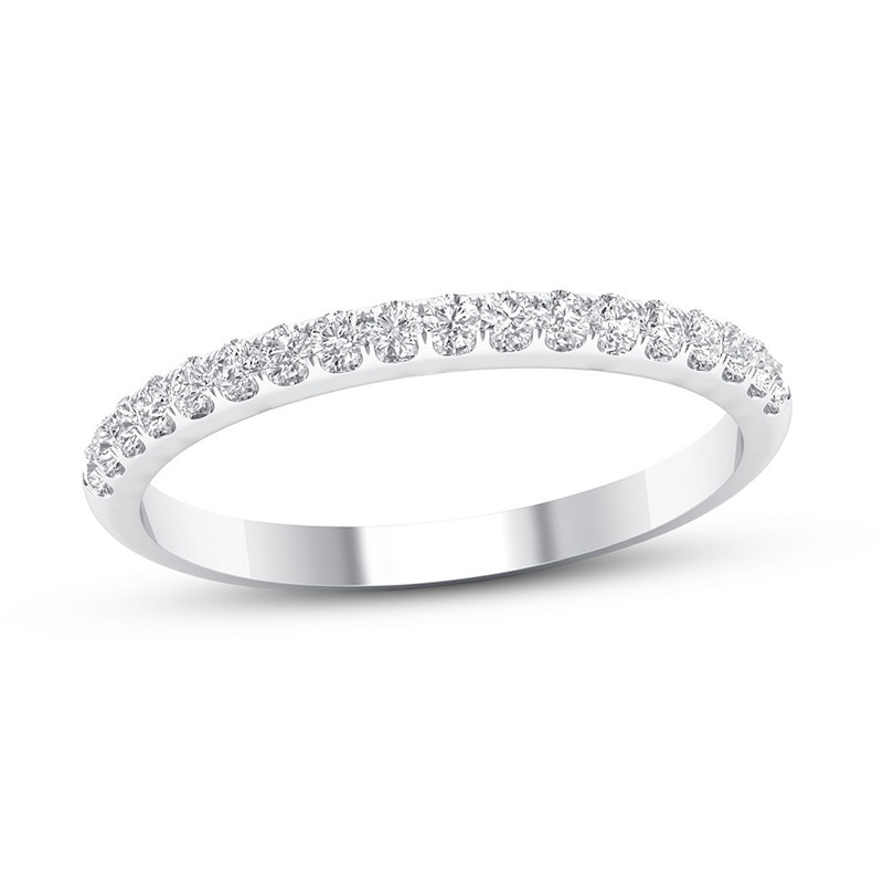 Certified Diamond Anniversary Band 1/4 ct tw White Gold Plated