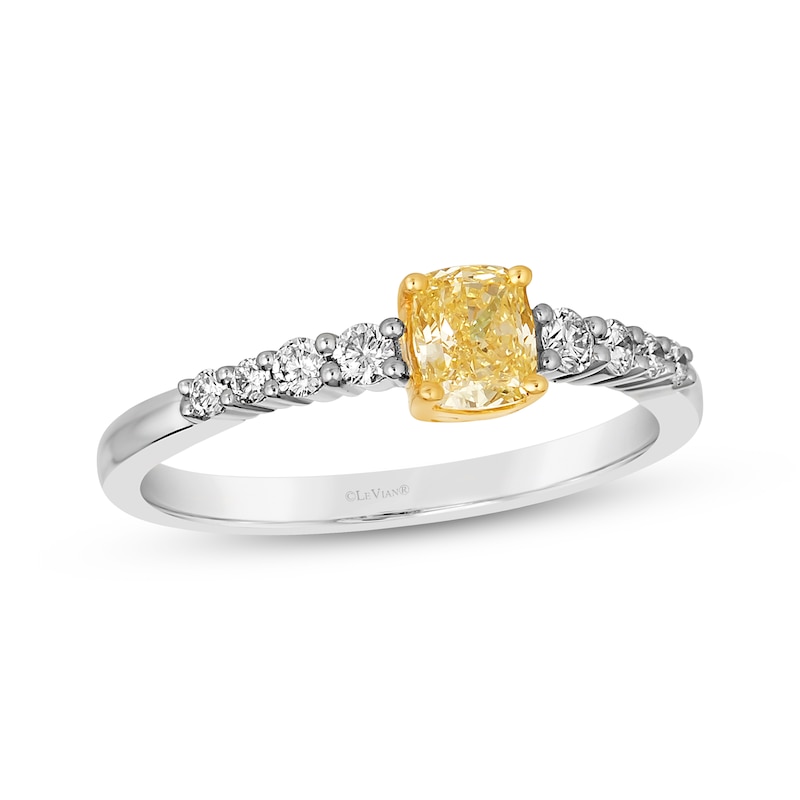Le Vian Sunny Yellow Diamond Ring 5/8 ct tw Two-Tone Gold Plated