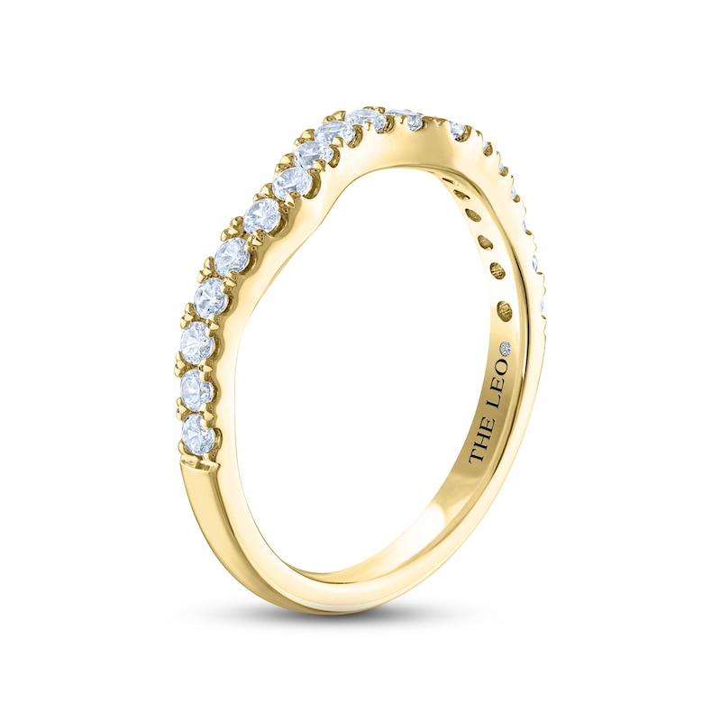 THE LEO Diamond Wedding Band 3/8 ct tw Round-cut Yellow Gold Plated