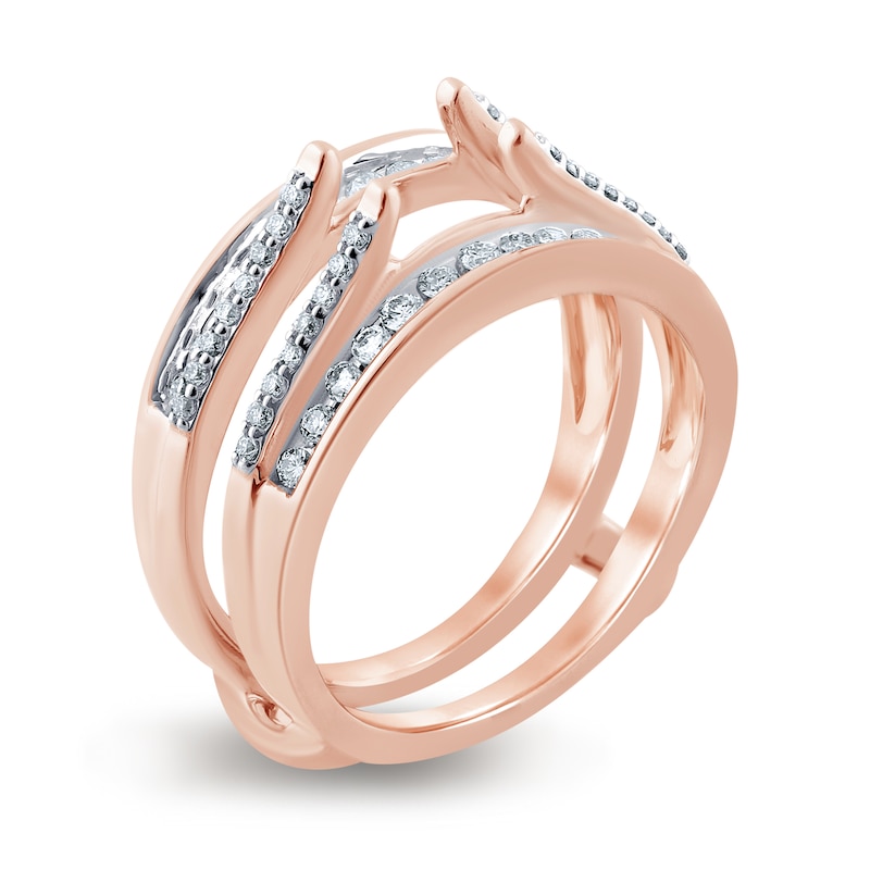 Diamond Enhancer Band 1/2 ct tw Round-cut Rose Gold Plated