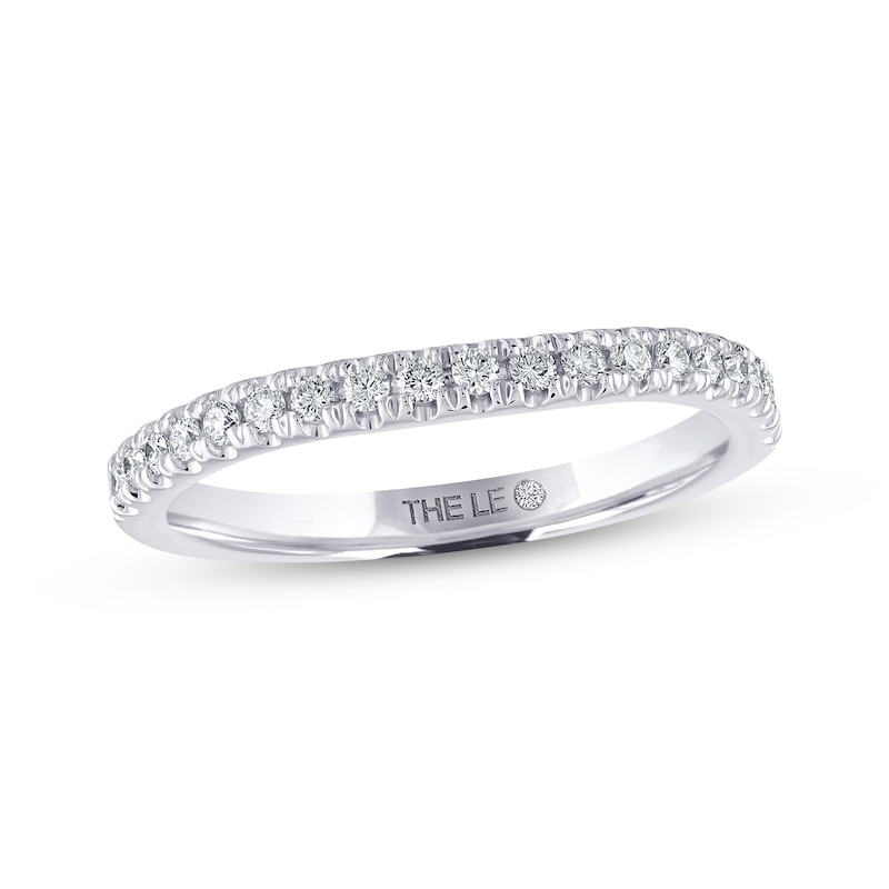 THE LEO Diamond Wedding Band 1/4 ct tw Round-cut White Gold Plated