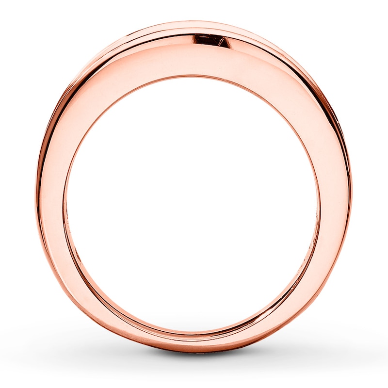 Diamond Wedding Band 1-1/2 ct tw Round-cut Rose Gold Plated