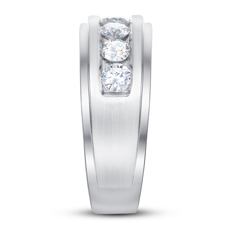 Men's Diamond Wedding Band 1 ct tw Round-cut White Gold Plated