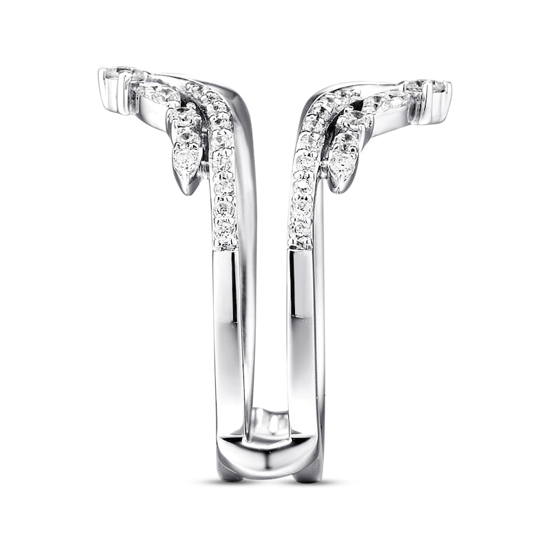 Diamond Enhancer Ring 1/2 ct tw Round-cut White Gold Plated