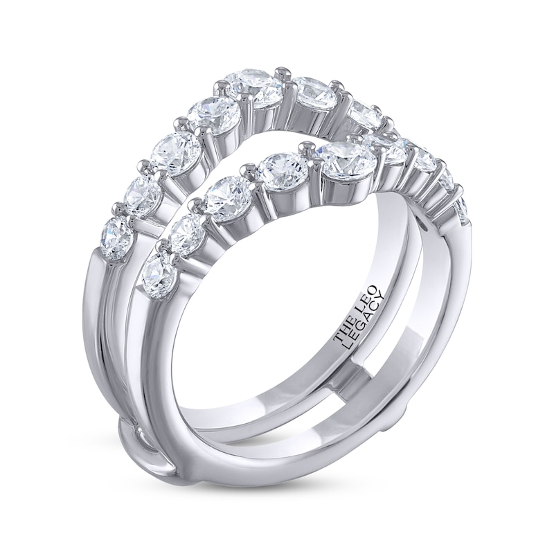THE LEO Legacy Lab-Created Diamond Round-Cut Enhancer Ring 1-1/2 ct tw White Gold Plated