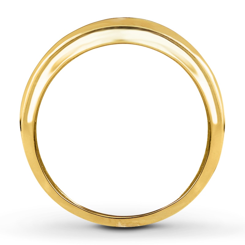 Men's Wedding Band 1/2 ct tw Round-cut Diamonds Yellow Gold Plated