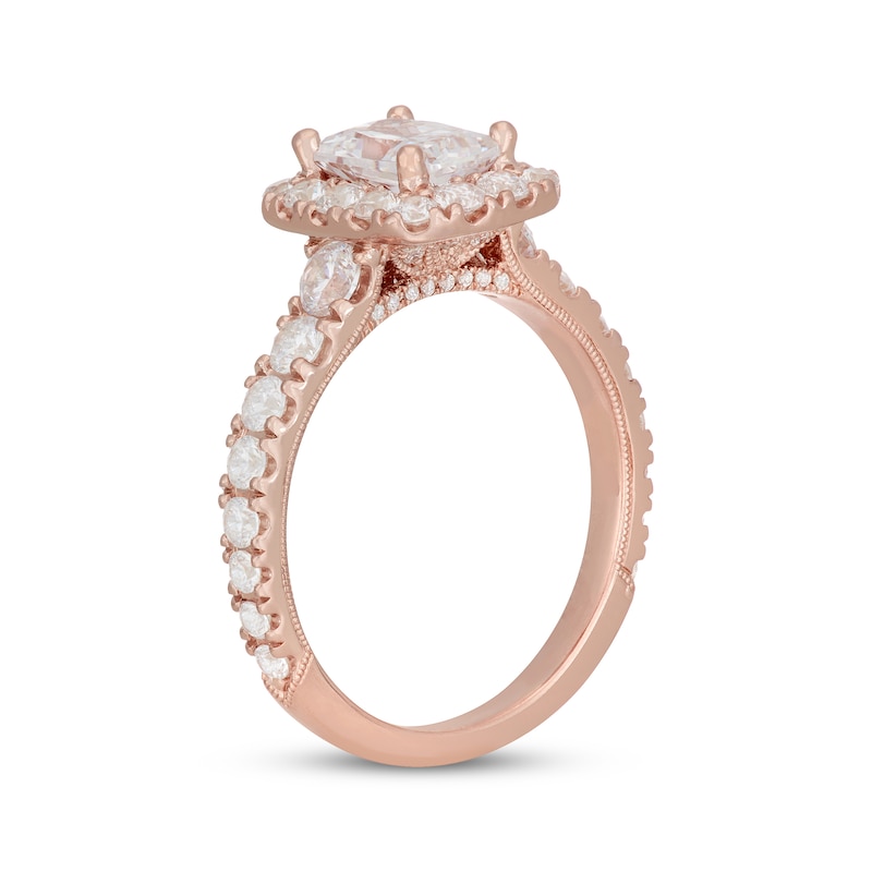 Neil Lane Radiant-Cut Diamond Engagement Ring 2 1/4 ct tw Rose Gold Plated