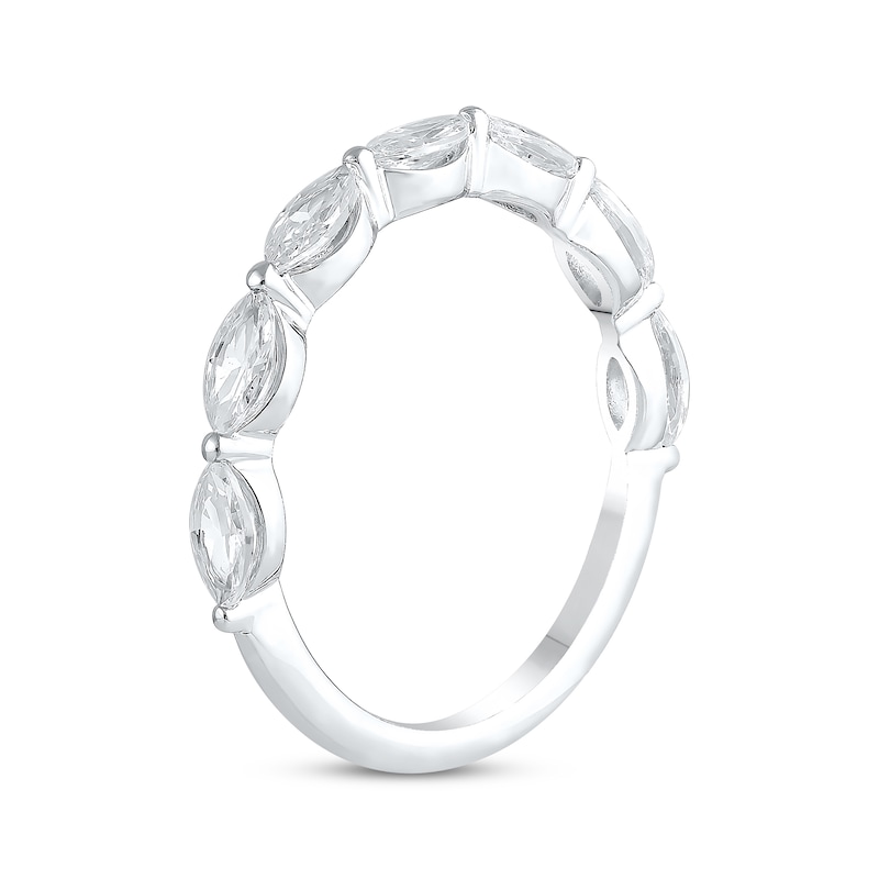 Lab-Created Diamonds by Marquise-Cut Anniversary Band 1 ct tw White Gold Plated