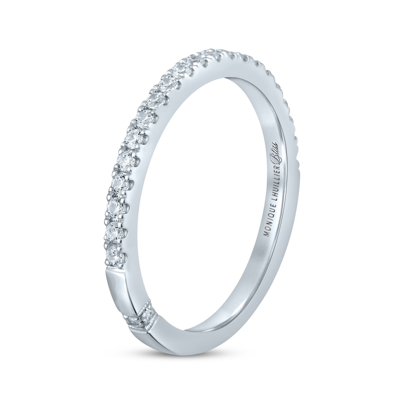 Monique Lhuillier Bliss Diamond Wedding Band 1/4 ct tw Round-cut White Gold Plated
