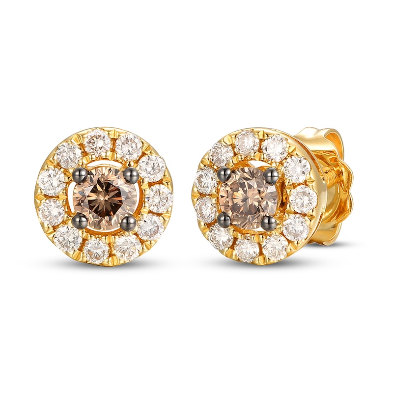 Le Vian Diamond Earrings 1/2 ct tw Honey Gold Plated