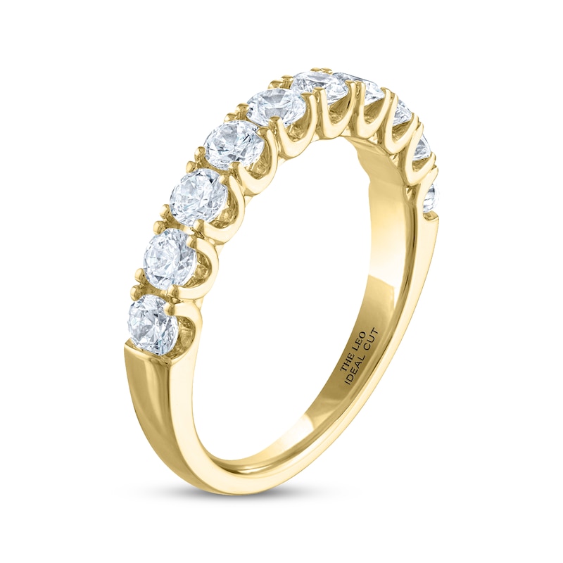 THE LEO Ideal Cut Diamond Anniversary Band 1 ct tw Yellow Gold Plated