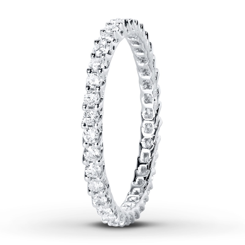 Diamond Eternity Ring 1/2 ct tw Round-cut White Gold Plated