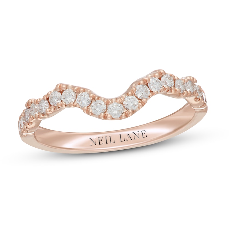 Neil Lane Round-Cut Diamond Wedding Band 1/3 ct tw Rose Gold Plated