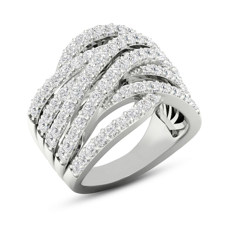 Diamond Ring 2 ct tw Round-Cut White Gold Plated