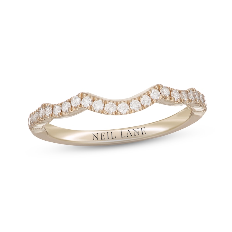 Neil Lane Diamond Wedding Band 1/4 ct tw Round-cut Yellow Gold Plated