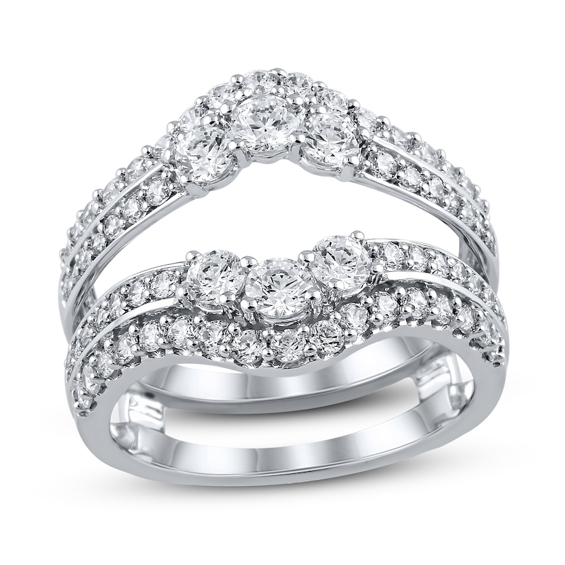 Diamond Enhancer Band 1-1/2 ct tw Round-cut White Gold Plated