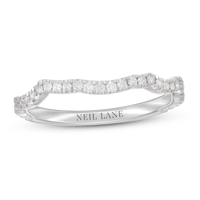 Neil Lane Diamond Wedding Band 1/4 ct tw Round-cut White Gold Plated