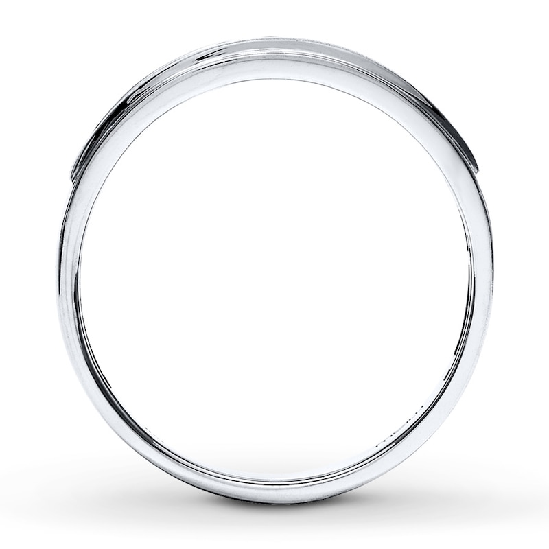 Men's Diamond Band 1/4 ct tw Round-cut White Gold Plated