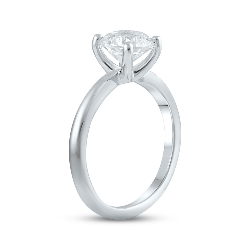 Lab-Created Diamonds by Solitaire Ring 1-3/4 ct tw Round-cut White Gold Plated