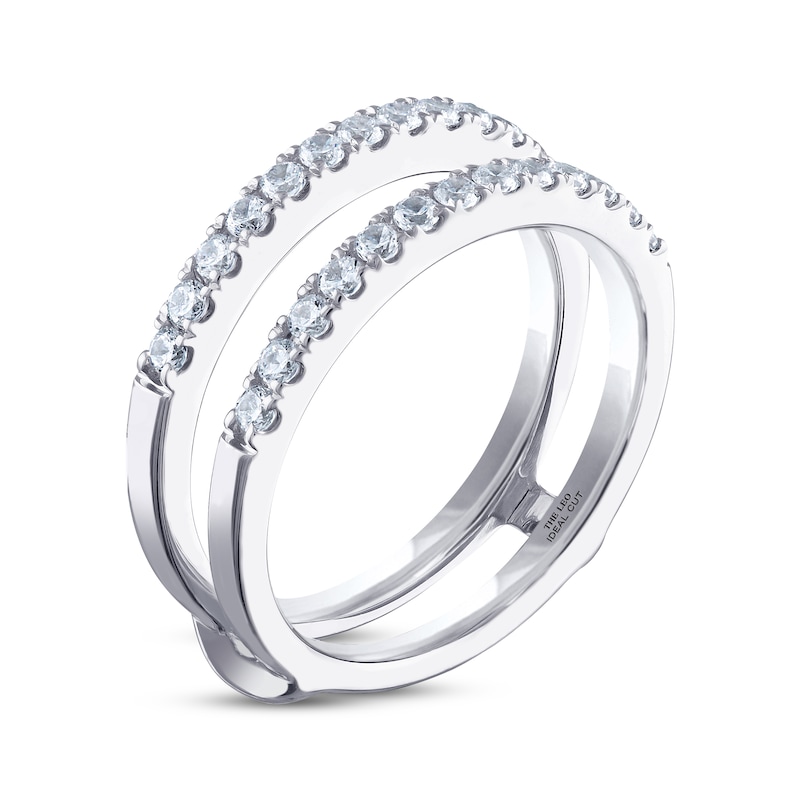 THE LEO Ideal Cut Diamond Enhancer Band 1/2 ct tw White Gold Plated