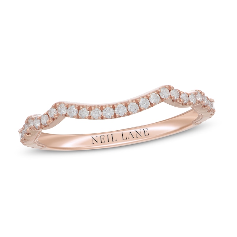 Neil Lane Diamond Wedding Band 1/4 ct tw Round-cut Rose Gold Plated