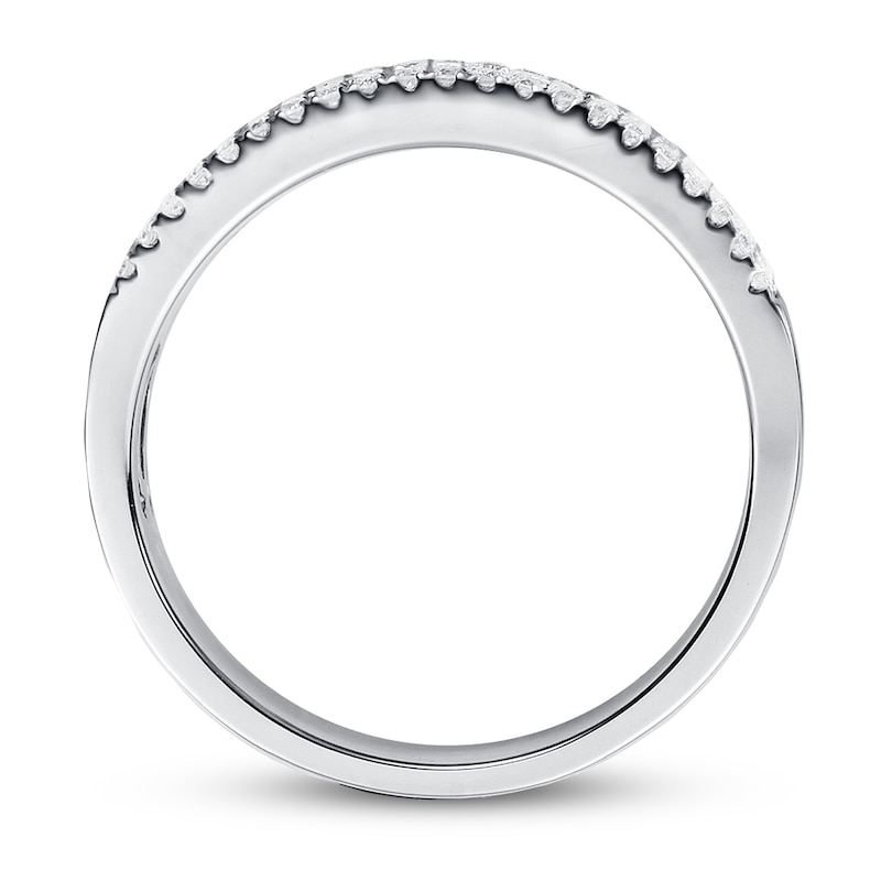 Diamond Wedding Band 3/4 ct tw White Gold Plated