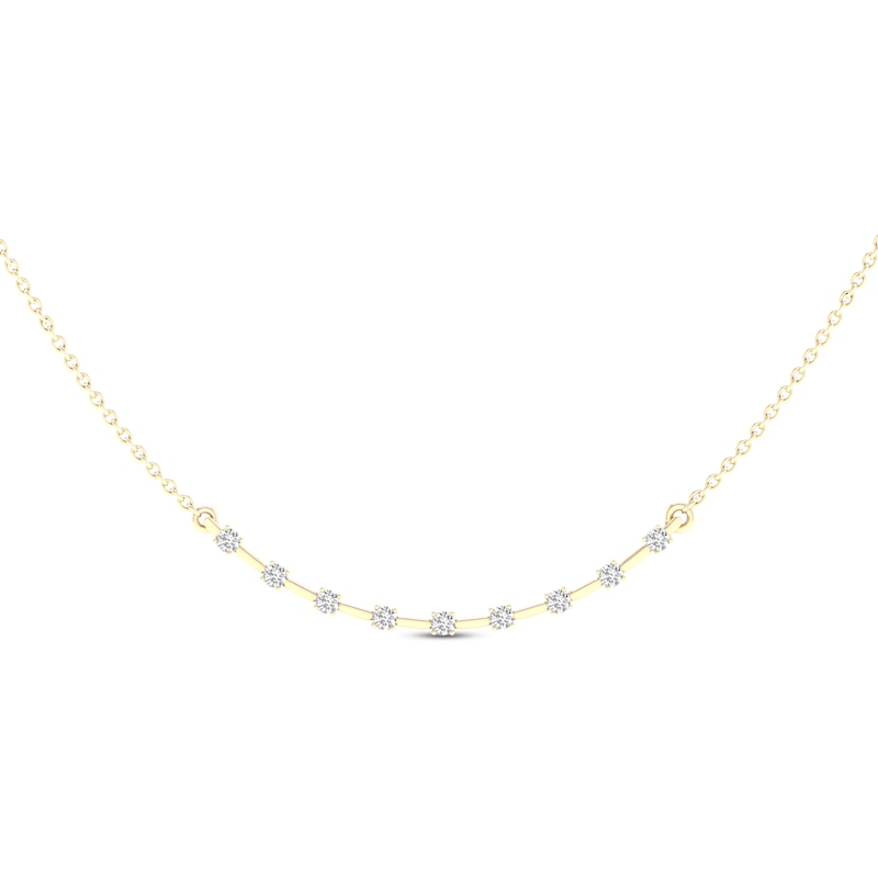 Lab-Created Diamonds by Smile Necklace 3/4 ct tw Yellow Gold Plated 18”